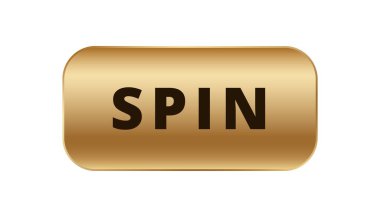 Parlak altın bir düğme, kalın siyah harflerle çevirme kelimesi, etkileşimli nişan için tasarlanmış..