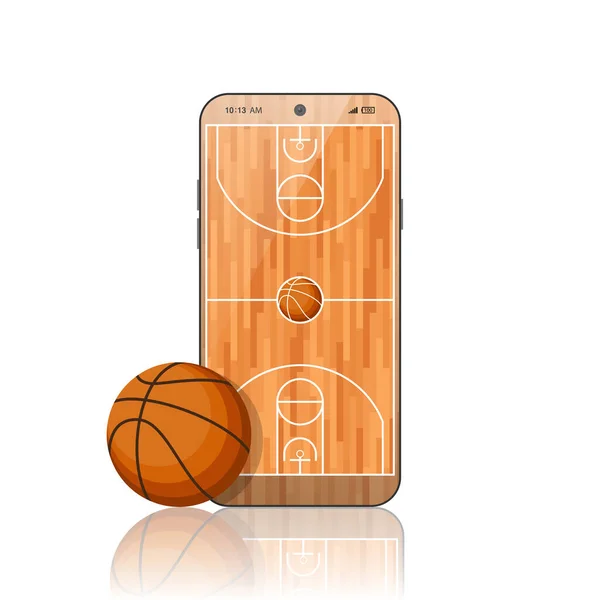 Pallacanestro Mobile Partita Scommesse Sportive Online Gioco Basket Online Con — Foto Stock