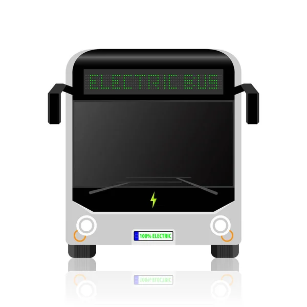 Піктограма Електричного Автобуса Ілюстрація Вид Спереду — стокове фото