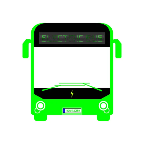 Icône Bus Électrique Illustration Vue Face — Photo