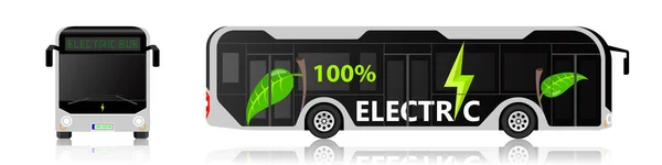 Elektro Bus Seiten Und Frontansicht — Stockfoto
