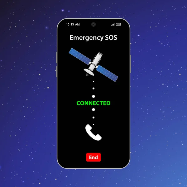 SOS emergency call via satellite on the phone, emergency services