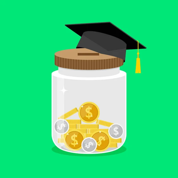 Saving Money Jar Higher Education Collage — Stock Photo, Image