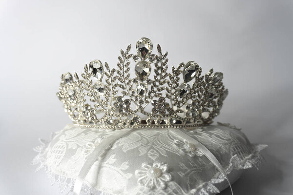 Diamond Silver Crown for Miss Pageant Beauty Contest