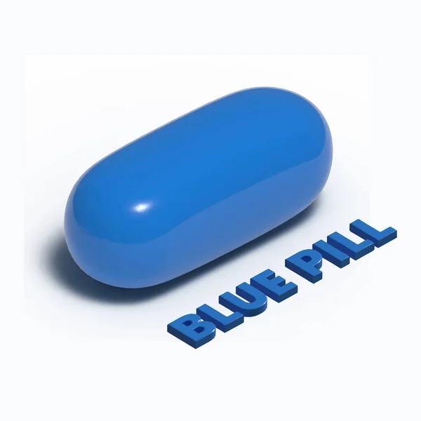 Illustration Vectorielle Pilule Bleue — Photo