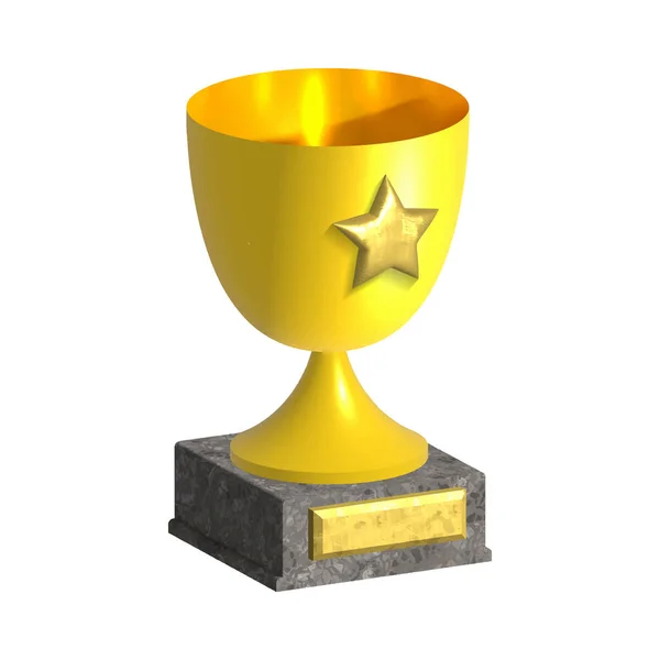 Puchar Trofeum Trofeum Mistrza Błyszcząca Złota Nagroda Sportowa Zwycięzca Nagrody — Zdjęcie stockowe