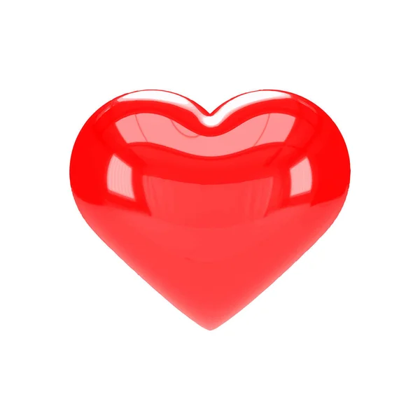 Red Heart Glossy Vektor Eps — Stock fotografie