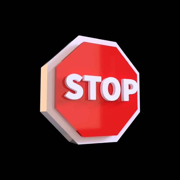 Stop Sign Vector Ilustração Eps10 — Fotografia de Stock