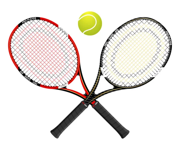 Teniszütő Teniszlabdával — Stock Fotó