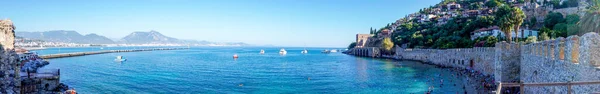 Чудовий Вид Пляж Біля Узбережжя Аланії Туреччина Дивовижна Берегова Лінія — стокове фото