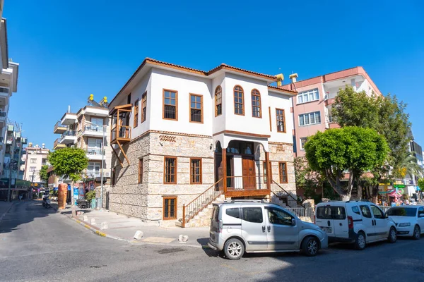 Alanya Turcja 2023 Piękny Dom Tureckiej Ulicy — Zdjęcie stockowe