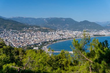 Türkiye 'deki Alanya Şatosu' ndan Alanya Kasabası manzarası