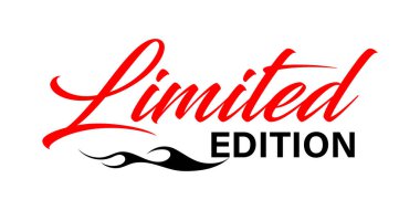 Ürün paketleme tasarım ögesi için sınırlı sürüm etiketi. Çevrimiçi vektör illüstrasyonu için sınırlı sürüm işareti