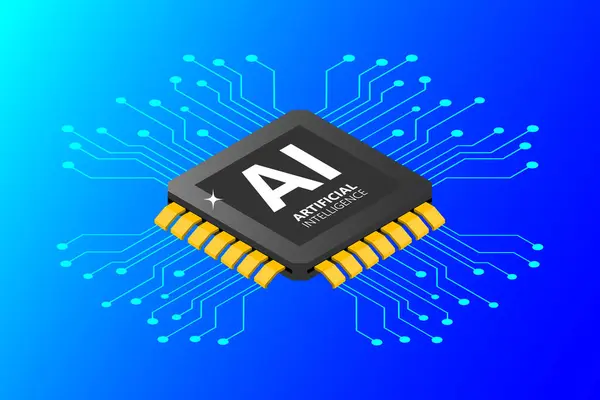 Chipset Circuit Board Futuristic Concept Suitable Future Technology Artwork Responsive — Stock Vector