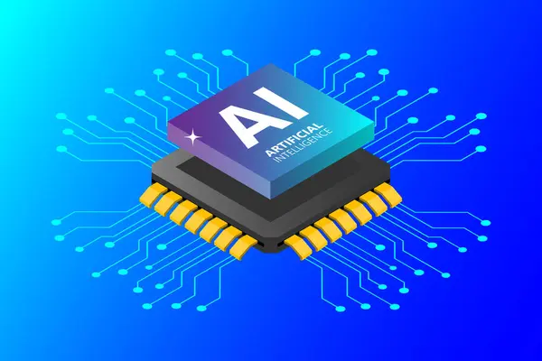 Chipset Circuit Board Futuristic Concept Suitable Future Technology Artwork Responsive — Stock Vector