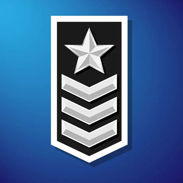 Emblema Militar Classificação Jogo Com Vetor Insígnia Estrela —  Vetores de Stock