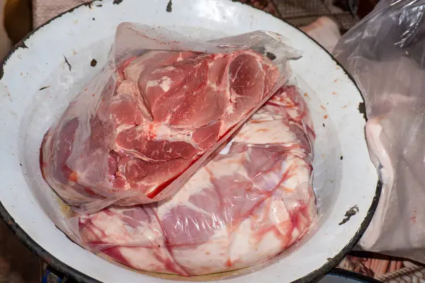 Fresh butcher cut meat pork