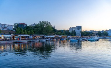 Touristic Tomis Port at The Black Sea in Constanta, Romania clipart