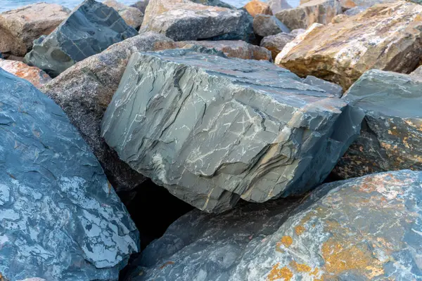 stock image Huge Rocks in Black Sea Constanta Romania