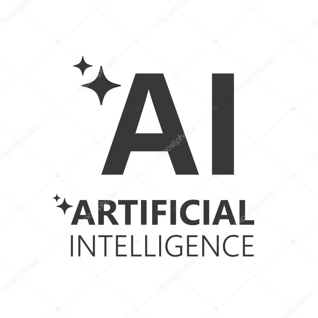 Generate AI, Artificial Intelligence Logo. Ai logo Concept. Vector symbol