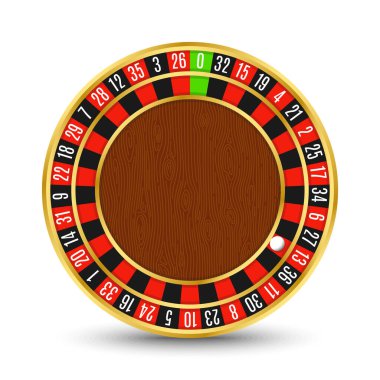 Altın kumarhane ruleti, beyaz zemin üzerinde numaralar ve hücreler olan altın ışıklar, ışıltılar, parıltılar, parıltılar. Kumarhane için illüstrasyon, oyun tasarımı, reklam