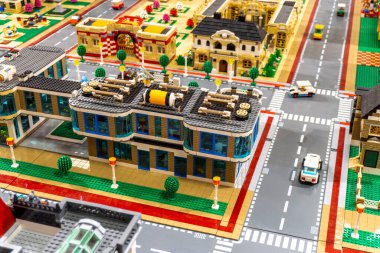 Arad Arad Romanya 05 22 2025 Büyük Lego şehir fuarı