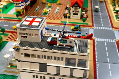 Arad Arad Romanya 05 22 2025 Büyük Lego şehir fuarı