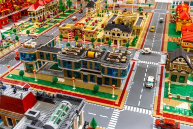 Arad Arad Romanya 05 22 2025 Büyük Lego şehir fuarı