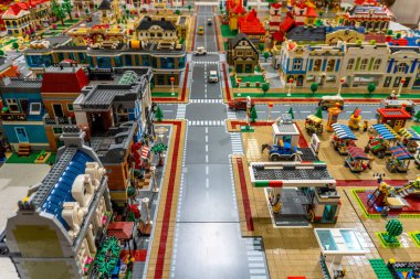 Arad Arad Romanya 05 22 2025 Büyük Lego şehir fuarı