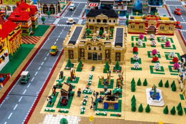 Arad Arad Romanya 05 22 2025 Büyük Lego şehir fuarı
