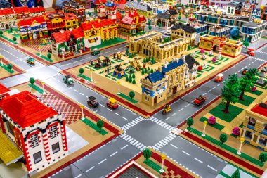 Arad Arad Romanya 05 22 2025 Büyük Lego şehir fuarı
