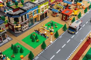 Arad Arad Romanya 05 22 2025 Büyük Lego şehir fuarı