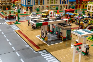 Arad Arad Romanya 05 22 2025 Büyük Lego şehir fuarı