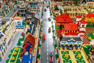 Arad Arad Romanya 05 22 2025 Büyük Lego şehir fuarı