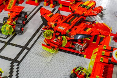 Arad Arad Romanya 05 22 2025 Büyük Lego şehir fuarı