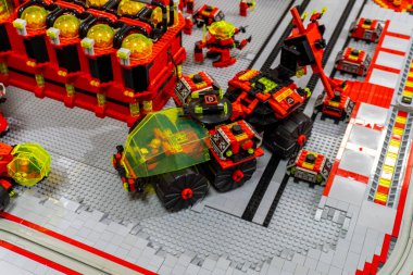 Arad Arad Romanya 05 22 2025 Büyük Lego şehir fuarı