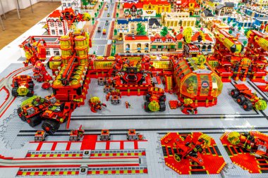 Arad Arad Romanya 05 22 2025 Büyük Lego şehir fuarı
