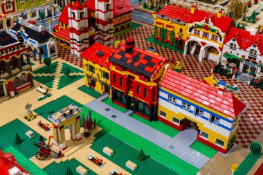 Arad Arad Romanya 05 22 2025 Büyük Lego şehir fuarı