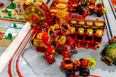 Arad Arad Romanya 05 22 2025 Büyük Lego şehir fuarı