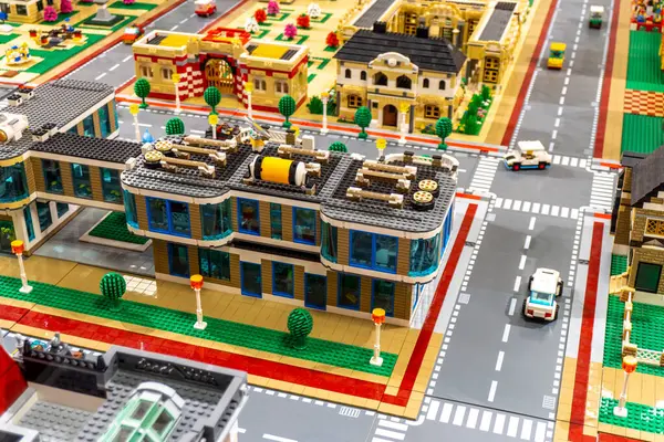 Arad Arad Romanya 05 22 2025 Büyük Lego şehir fuarı