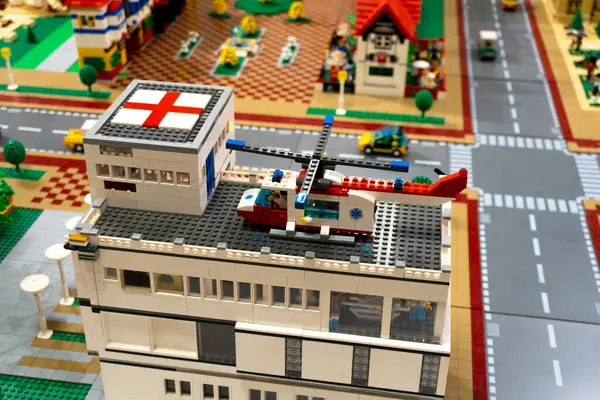 Arad Arad Romanya 05 22 2025 Büyük Lego şehir fuarı