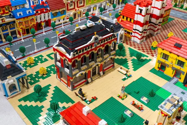 Arad Arad Romanya 05 22 2025 Büyük Lego şehir fuarı