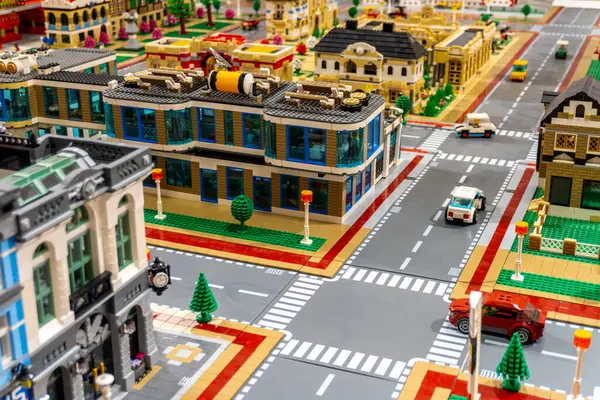 Arad Arad Romanya 05 22 2025 Büyük Lego şehir fuarı