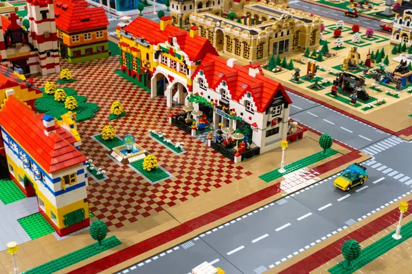 Arad Arad Romanya 05 22 2025 Büyük Lego şehir fuarı