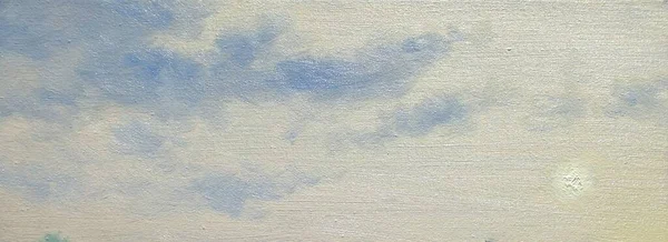Картини Маслом Пейзаж Небо Фон Хмарами — стокове фото