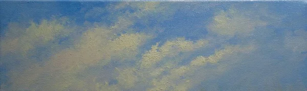 Olieverfschilderijen Landschap Lucht Achtergrond Met Wolken — Stockfoto