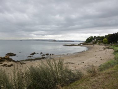 View of the beach in Aberdour, UK