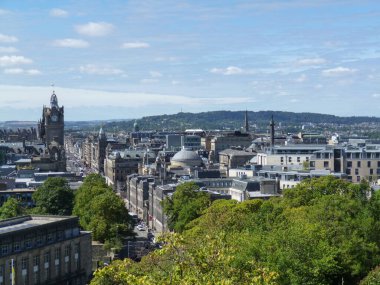 Edinburgh, İngiltere'de şehir görüntüsü