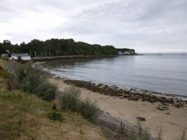 View of the beach in Aberdour, UK