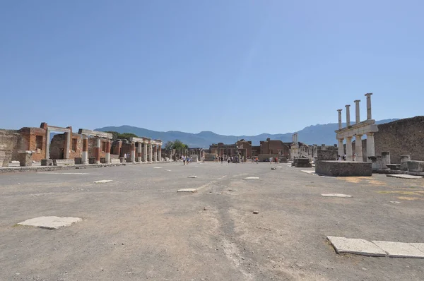 Ruines Site Archéologique Ancienne Ville Romaine Pompéi Enterrées Sous Les — Photo